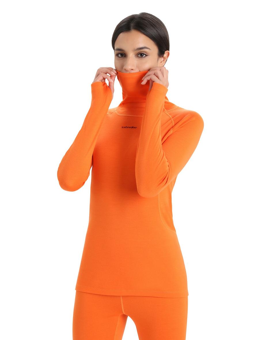 Flash Icebreaker MerinoFine™ Long Sleeve Roll Neck Women's Base Layers | AU 1894LISH